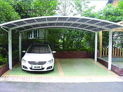 鋁合金抱式汽車(chē)車(chē)棚
